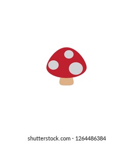 Mushroom vector isolated flat icon