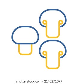 Mushroom vector isolated icon. Barbecue and bbq grill sign. Vegetable. Graph symbol for cooking web site and apps design, logo, app, UI