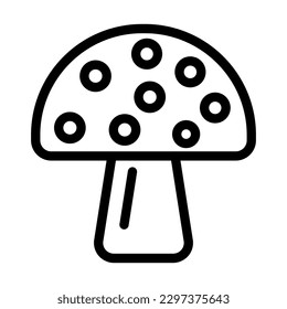 Diseño de iconos de la línea del vector de hongos