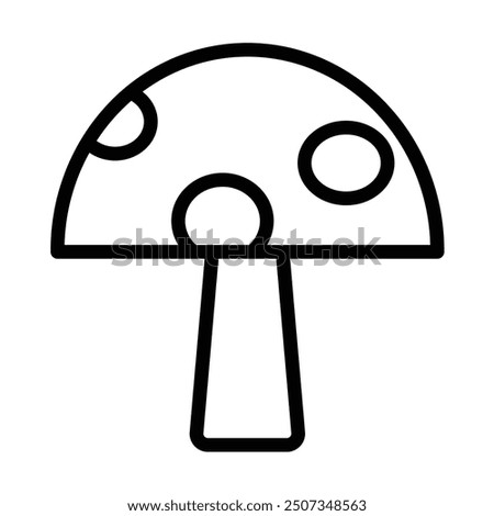 mushroom Vector Line Icon Design