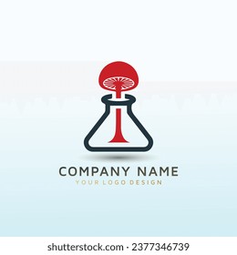 mushroom vector logo design idea