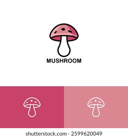 Mushroom vector Logo design template