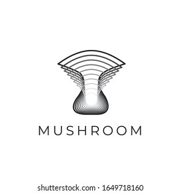 Mushroom vector logo. Mushroom emblem. Mushroom icon