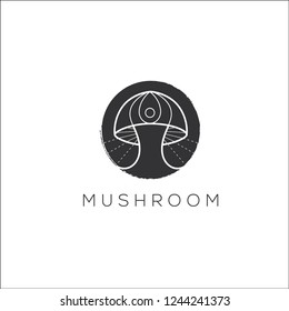 Mushroom vector logo. Mushroom icon. Mushroom emblem