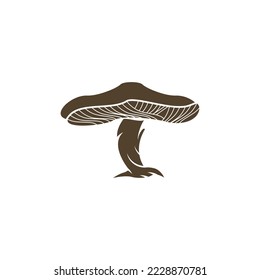 Mushroom vector logo illustration template
