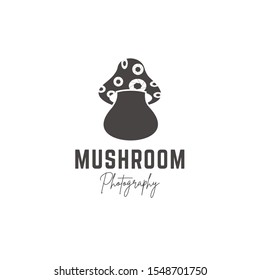 Mushroom vector and logo photography / icon design template for creative studios design