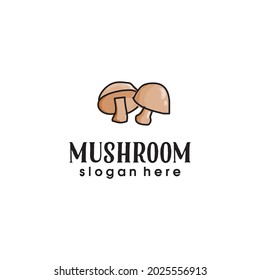 Mushroom vector logo vintage hand-drawn, fungus illustration, mildew symbol classic and rustic, boletus plant, very elegant for a company.
