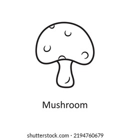 Mushroom vector Outline Icon Design illustration. Nature Symbol on White background EPS 10 File