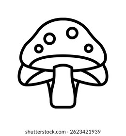 Mushroom  Vector outline icon. Eps10 file 