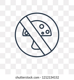 Mushroom vector outline icon isolated on transparent background, high quality linear Mushroom transparency concept can be used web and mobile