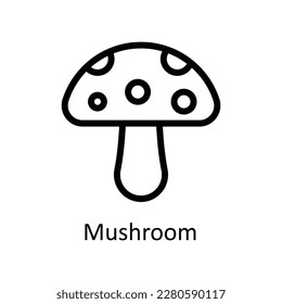 Mushroom Vector   outline Icons. Simple stock illustration stock