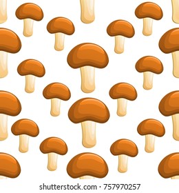 Mushroom vector seamless pattern