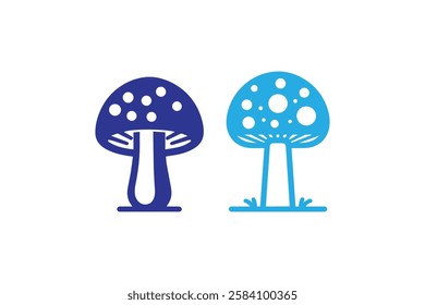 mushroom vector silhouette isolated in white background