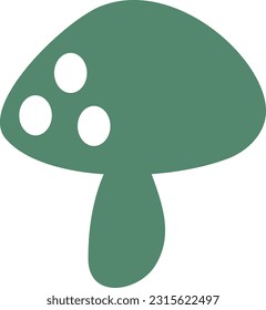 Pilzvektorsilhouette einfache Natur
