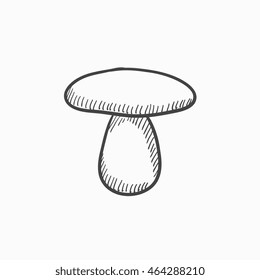 Mushroom  vector sketch icon isolated on background. Hand drawn Mushroom  icon. Mushroom  sketch icon for infographic, website or app.
