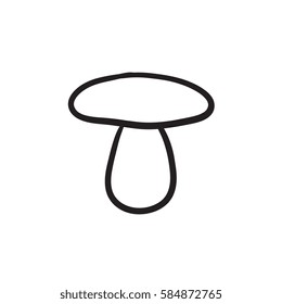 Mushroom  vector sketch icon isolated on background. Hand drawn Mushroom  icon. Mushroom  sketch icon for infographic, website or app.