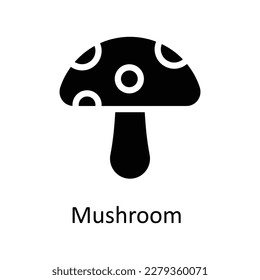 Mushroom  Vector       Solid Icons. Simple stock illustration stock