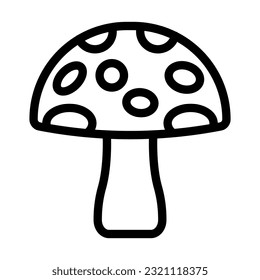 Mushroom Vector Thick Line Icon For Personal And Commercial Use.
