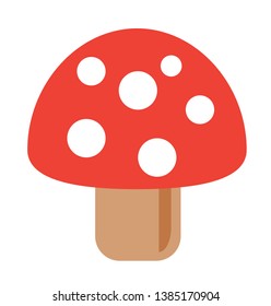 Mushroom vegetable cute vector illustration