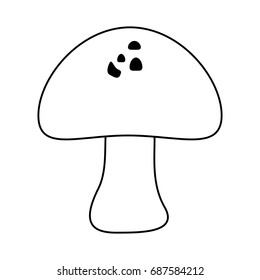 mushroom vegetable icon image 