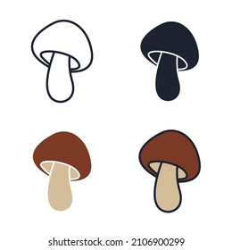 mushroom vegetable icon symbol template for graphic and web design collection logo vector illustration