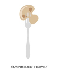 mushroom vegetable isolated icon vector illustration design