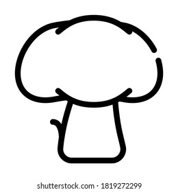 mushroom vegetable line icon vector. mushroom vegetable sign. isolated contour symbol black illustration