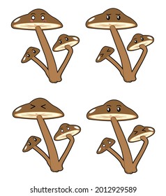Mushroom Vegetable Mixed Mask kind of colours which has a different expressions