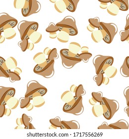 Mushroom Vegetable Seamless Pattern Can Be Used For: Background,Wallpaper,Icon,And Others