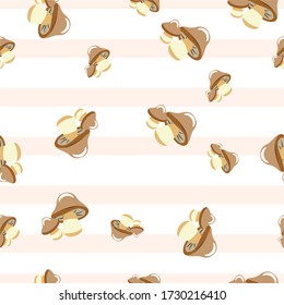 Mushroom Vegetable Seamless Pattern would be perfect for fabric, textile, gift wrap, wallpaper, surface designer, background, backdrop, and ornament.