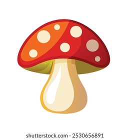 Cogumelos Vegetais Vetores Cor Imagem 