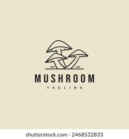 mushroom vintage icon logo design illustration 