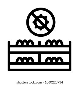 mushroom virus free icon vector. mushroom virus free sign. isolated contour symbol illustration