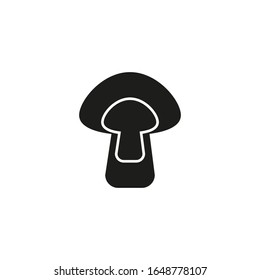 mushroom white background, icon vector