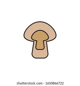 mushroom white background, icon vector