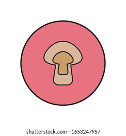 fondo blanco de hongos, vector de icono