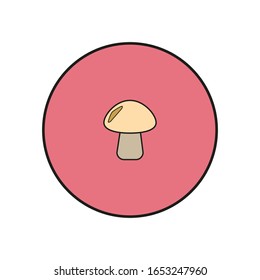 fondo blanco de hongos, vector de icono