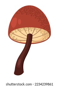 mushroom wild icon isolated flat