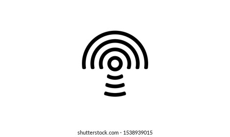 Mushroom wireless icon, Wireless icon vector,
