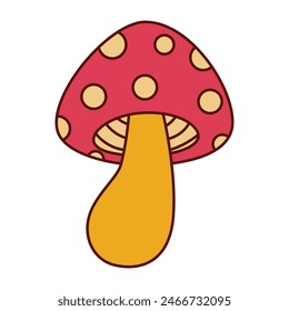 mushroom y2k elements. vector illustration.