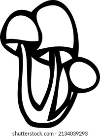 Setas. Ilustración vectorial en blanco y negro, dibujada a mano. Objeto aislado sobre un fondo blanco. Clipart, plantilla, esbozo.