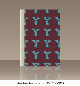 Mushrooms and Book. Realistic image of the object with reflection