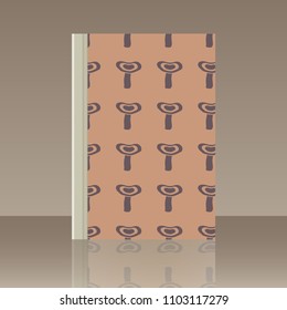 Mushrooms and Book. Realistic image of the object with reflection