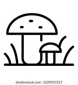Mushrooms eco tourism icon outline vector. Walk travel. Forest nature