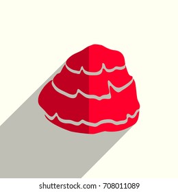 Mushrooms flat icons with of shadow. Simple vector illustration