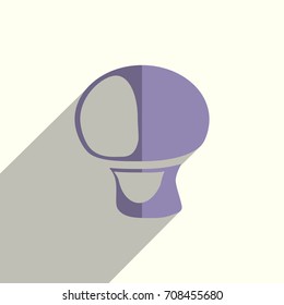 Mushrooms flat icons with of shadow. Simple vector illustration