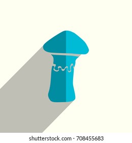 Mushrooms flat icons with of shadow. Simple vector illustration