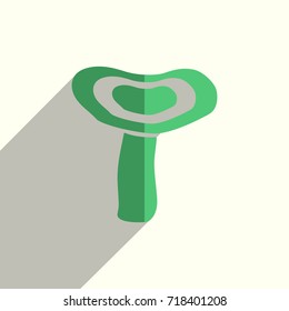 Mushrooms flat icons with of shadow. Simple vector illustration