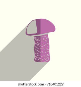 Mushrooms flat icons with of shadow. Simple vector illustration
