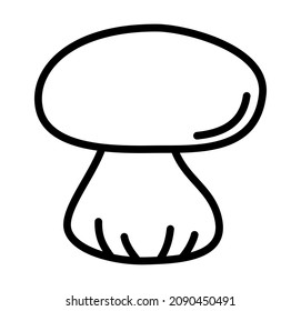 Mushrooms flat line icon. Poisonous and edible mushroom symbol. Outline sign for mobile concept and web design, store.